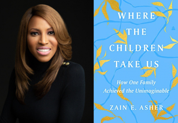 head shot of Zain Asher and the cover of Where the Children Take Us