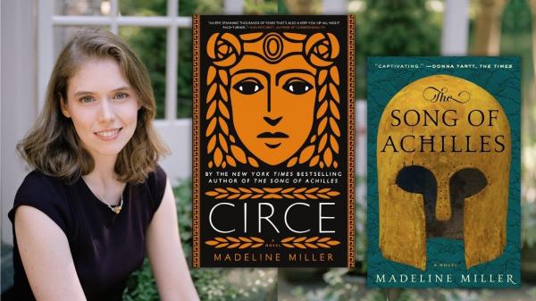 Author Madeline Miller and two of her books